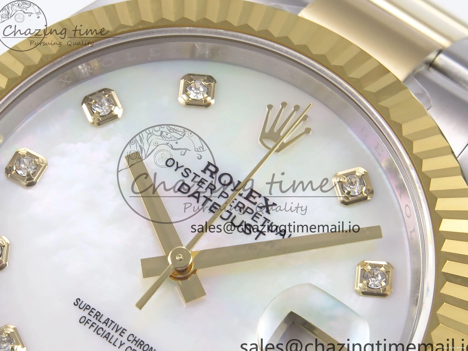 Best AAA Replica Sites MOP EWEF Best 126333 Unique Bracelet Oyster SS Dial Edition 970 DateJust on 41 YG White A 1228